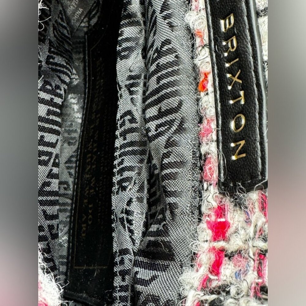 🆕 KURT GEIGER LONDON 🧿 NWOT Tweed Crossbody Bag, Pink & Black Tweed - Picture 8 of 15